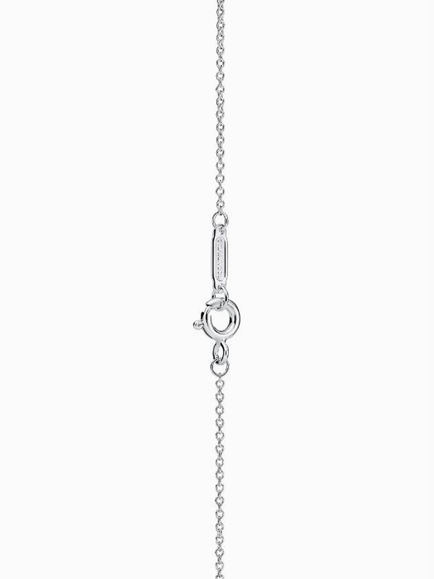 Blue Double Heart Tag Pendant Necklace Blue Silver - TIFFANY & CO. - BALAAN 5