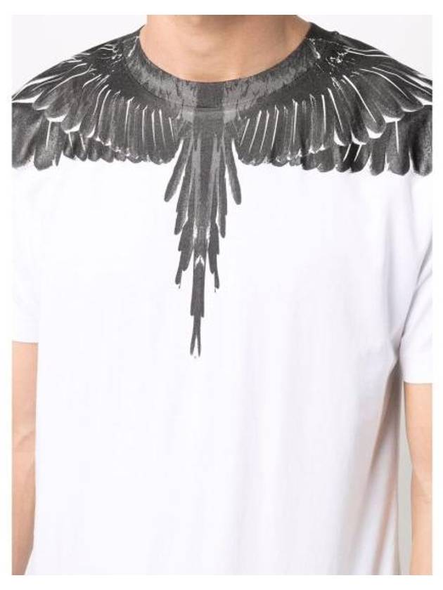 Men's Icon Wings Short Sleeve T-Shirt White - MARCELO BURLON - BALAAN 5