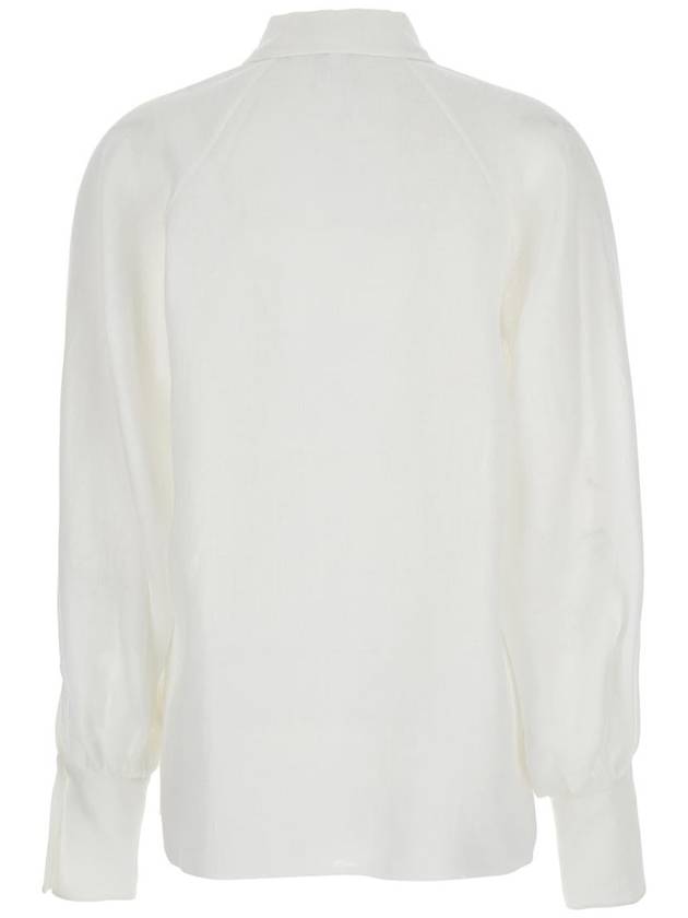 White Classic Collar Shirt In Viscose Blend Woman - ELEVENTY MILANO - BALAAN 2