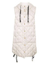 Sisoft Drawstring Hooded Vest Padding White - MAX MARA - BALAAN 1