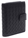 Intrecciato Nappa Half Wallet Black - BOTTEGA VENETA - BALAAN 4