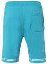 Men's Logo Cotton Shorts Light Blue - STONE ISLAND - BALAAN 4