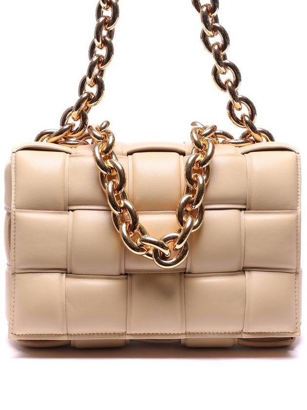 Gold Cassette Lambskin Shoulder Bag Porridge - BOTTEGA VENETA - BALAAN 2