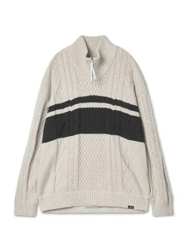 Half Zip Knit Top Marshmallow - VANS - BALAAN 1