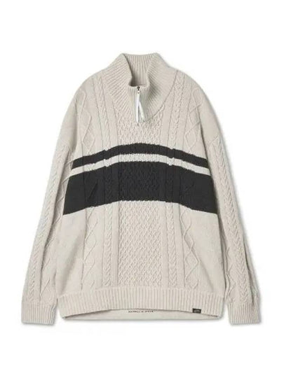 Half Zip Knit Top Marshmallow - VANS - BALAAN 2