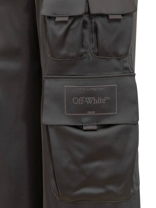 Straight Pants OWCF017S24FAB0031010 BLACK BLACK - OFF WHITE - BALAAN 5