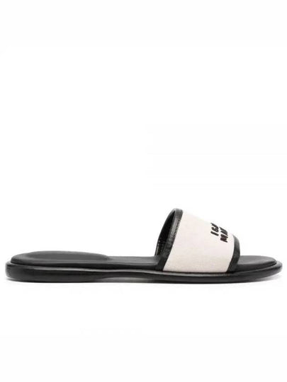 Women's VIKEE Logo Cotton Slippers Ecru Black - ISABEL MARANT - BALAAN 2