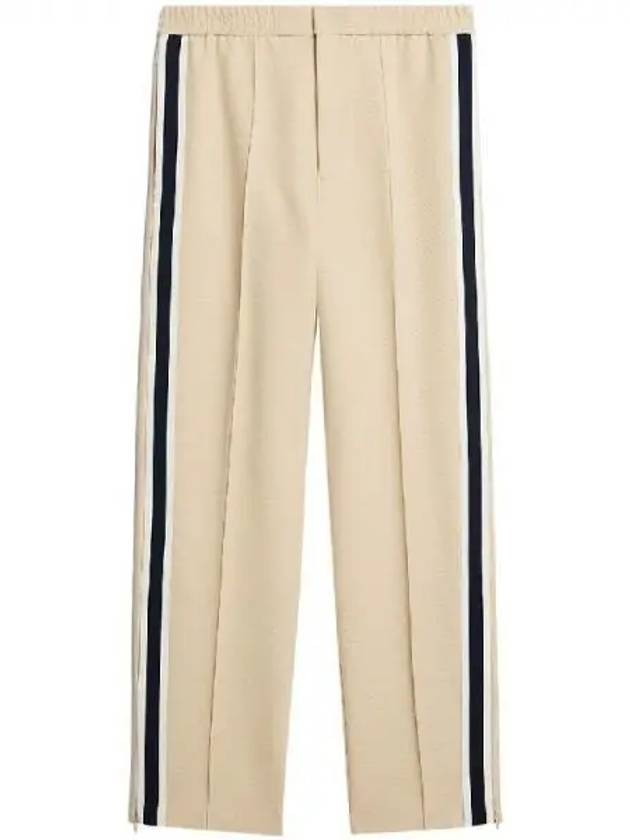 Striped Color Combination Track Pants Beige - AMI - BALAAN 2