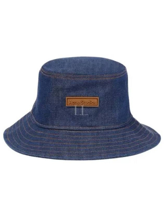 Logo Patch Denim Bucket Hat Indigo Blue - ACNE STUDIOS - BALAAN 2