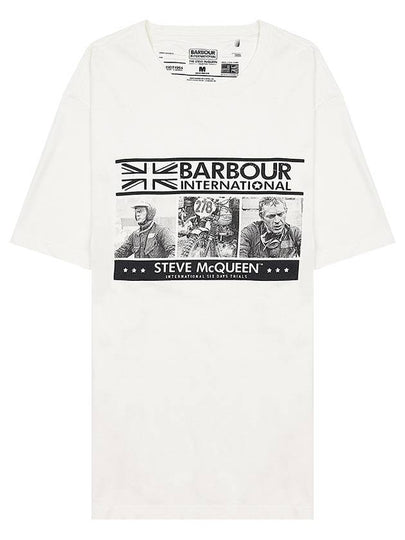 Logo Print Cotton Short Sleeve T-Shirt White - BARBOUR - BALAAN 2