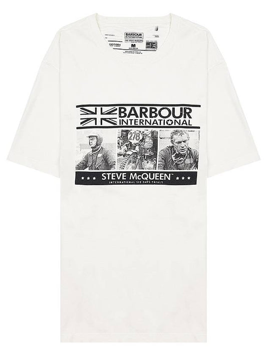 Men's Logo Print Cotton T-Shirt MTS1247 WH32 - BARBOUR - BALAAN 1