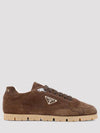 Trail Faded Suede Low Top Sneakers Dark Brown - PRADA - BALAAN 1