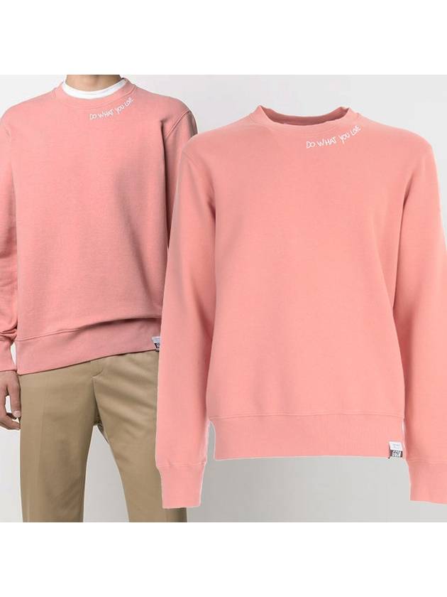 Round Neck Lettering Sweatshirt Pink - GOLDEN GOOSE - BALAAN.