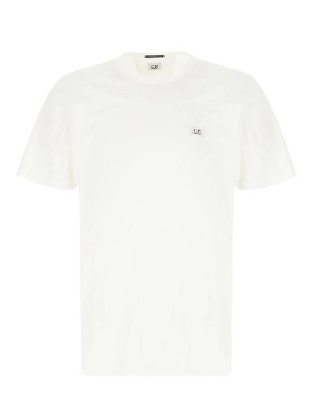 Logo Patch Short Sleeve T-Shirt White - CP COMPANY - BALAAN 2