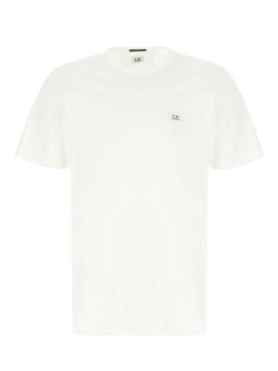 Logo Patch Short Sleeve T-Shirt White - CP COMPANY - BALAAN 2