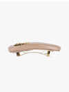 Logo Patent Leather Hair Clip Alabaster Pink - MIU MIU - BALAAN 3