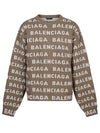 All-Over Logo Sweatshirt Beige - BALENCIAGA - BALAAN 1