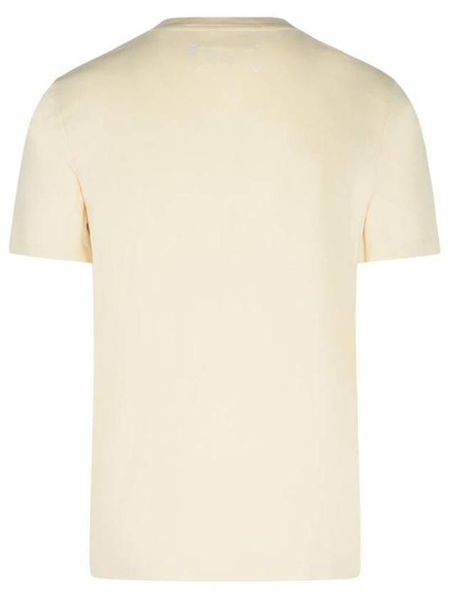 Crew Neck Cotton Short Sleeve T-Shirt Ecru - MAISON MARGIELA - BALAAN 4