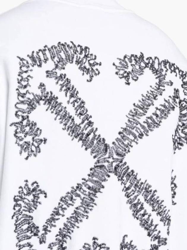 Embroidered Logo Sweatshirt White - OFF WHITE - BALAAN 3