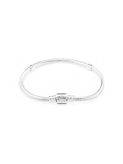 Moments Barrel Clasp Snake Chain Bracelet Silver - PANDORA - BALAAN 2