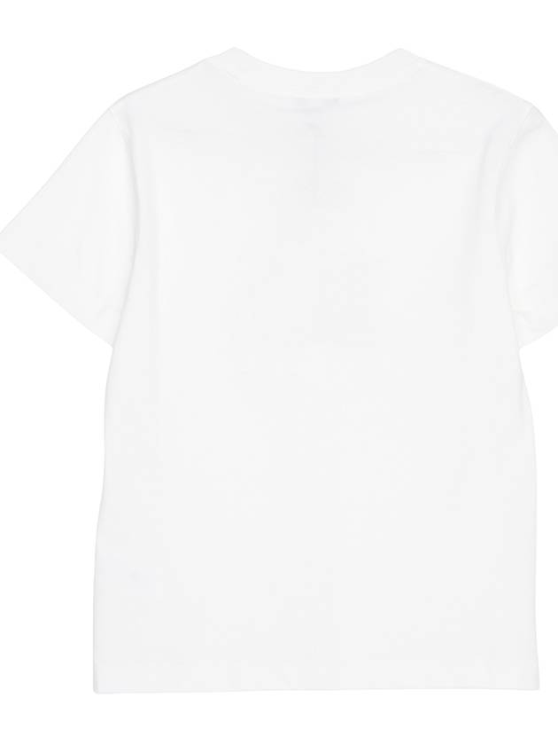 Embroidered Logo Cotton Short Sleeve T-Shirt White - ALAIA - BALAAN 3