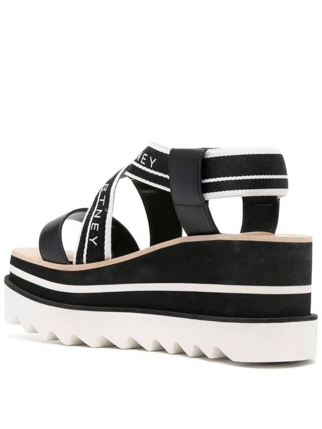 striped platform sandals black - STELLA MCCARTNEY - BALAAN 4