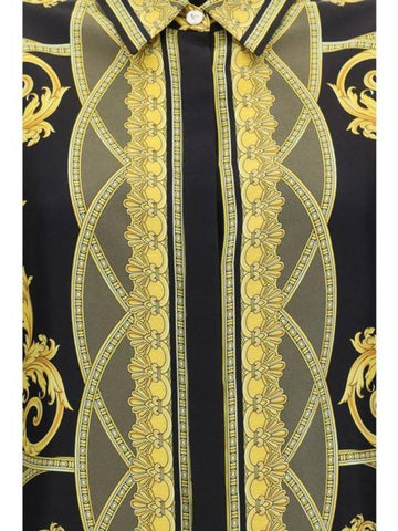 Shirt 10013601A11528 5BC60 BLACK DARK OLIVE GOLD - VERSACE - BALAAN 1