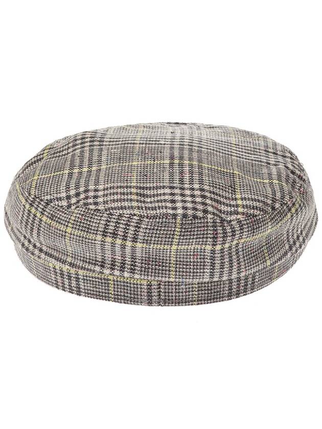 Isabel Marant GRAY CHECKED FLAT CAP - ISABEL MARANT - BALAAN 3