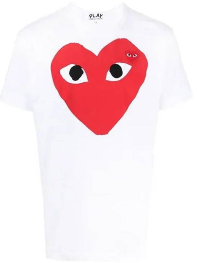 Double Heart Short Sleeve T-Shirt White - COMME DES GARCONS - BALAAN 2