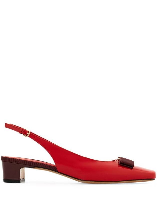 Salvatore Ferragamo Rivada Patent Leather Slingback With Vara Bow Shoes - SALVATORE FERRAGAMO - BALAAN 1