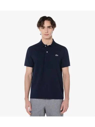 Men s French Regular Fit Basic Short Sleeve Polo Dark Navy - LACOSTE - BALAAN 1