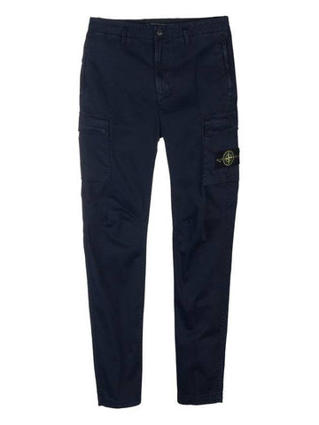 Cotton Cargo Straight Pants Navy - STONE ISLAND - BALAAN 1