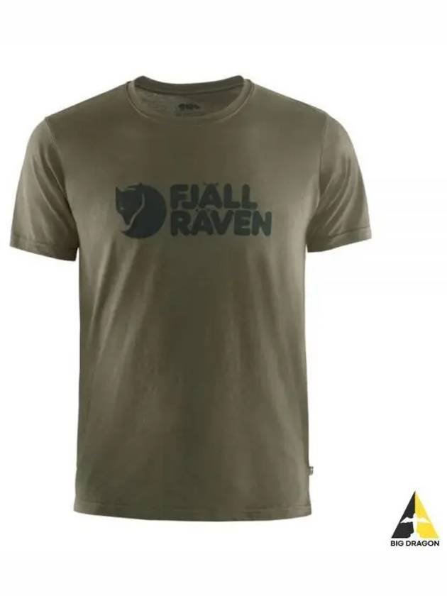 Men s Logo T Shirt Dark Olive 87310633 M - FJALL RAVEN - BALAAN 2