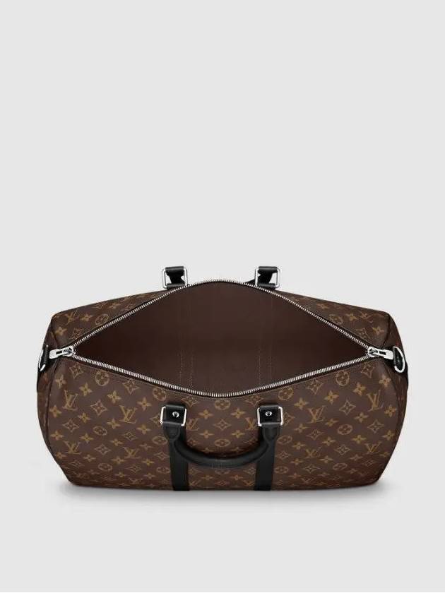 Keepall Bandouliere 45 Monogram Macassar Duffel Bag Brown - LOUIS VUITTON - BALAAN 4