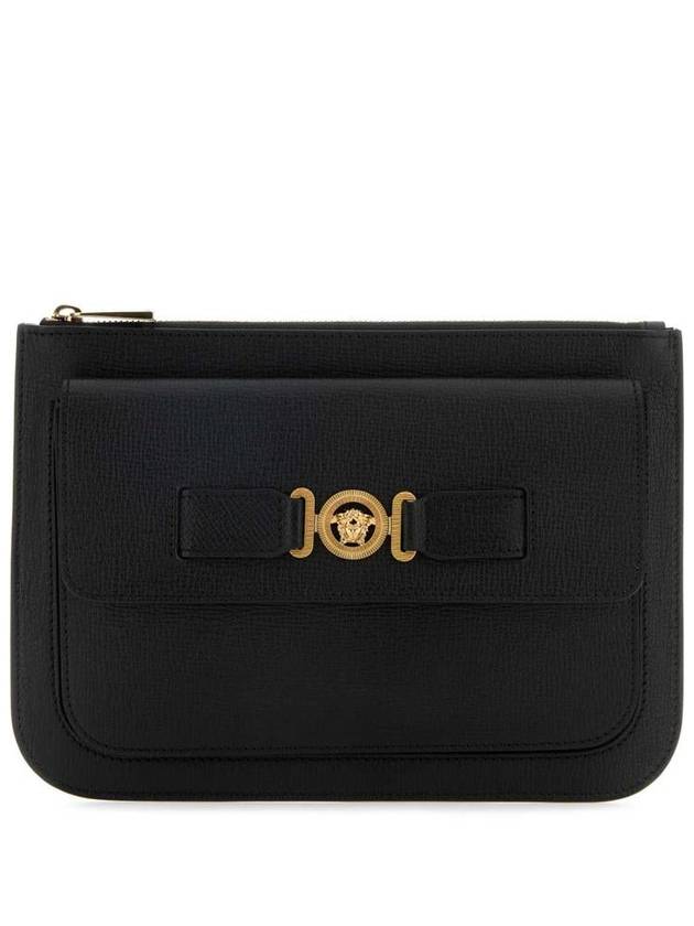 Medusa plaque leather clutch 10161141A10544 - VERSACE - BALAAN 2