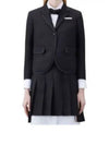 Women's Slim Fit Wool Fresco Sports Single Coat Black - THOM BROWNE - BALAAN 2