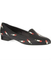 Lipstick Round Toe Flat Black - SAINT LAURENT - BALAAN.