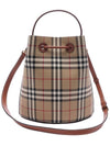 TB Leather Small Bucket Bag Beige - BURBERRY - BALAAN 5