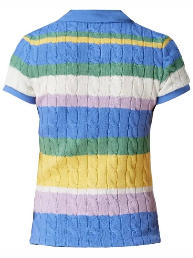 24SS Women's Pony Stripe Collar Knit 211872978 002 - POLO RALPH LAUREN - BALAAN 3