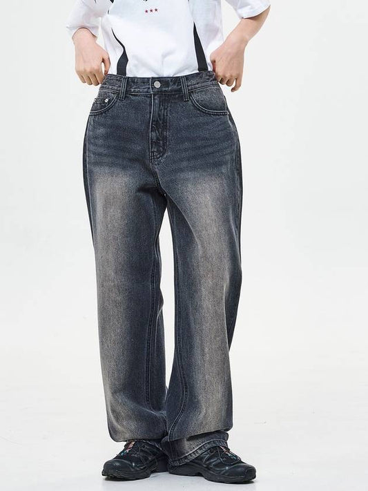 Raphael wide brushed jeans BLACK - GRAYBLVD - BALAAN 2