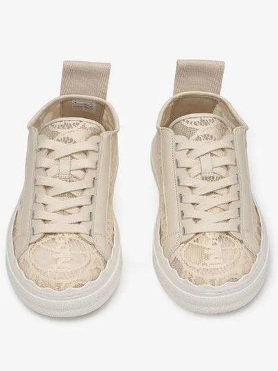 Lauren Lace Low Top Sneakers Mild Beige - CHLOE - BALAAN 2