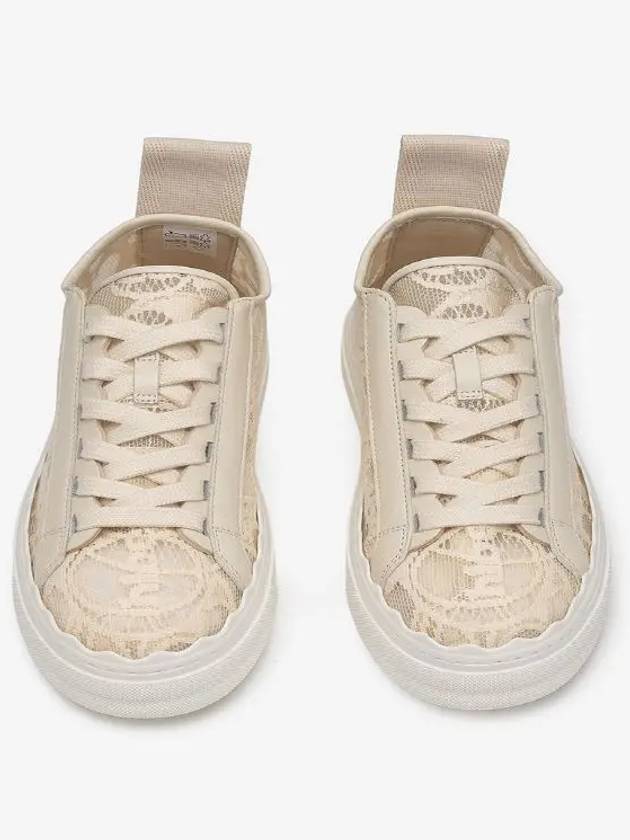 Lauren Lace Low Top Sneakers Mild Beige - CHLOE - BALAAN 3