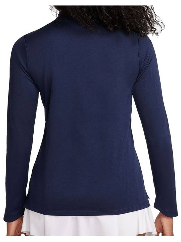 Women's Dri Fit UV Advantage Half Zip Long-Sleeve T-Shirt Navy - NIKE - BALAAN 3