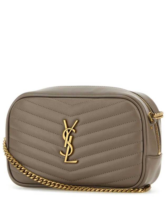 Lou Small Leather Cross Bag Grey - SAINT LAURENT - BALAAN 3