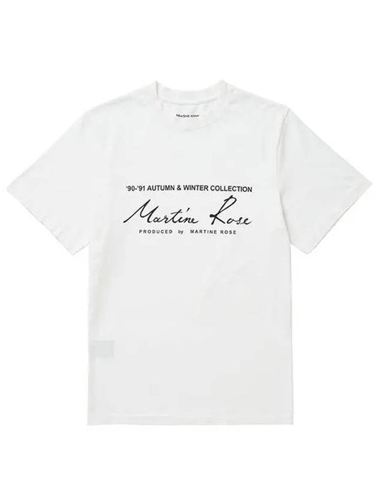 Lettering Logo Short Sleeve T-Shirt White - MARTINE ROSE - BALAAN 2