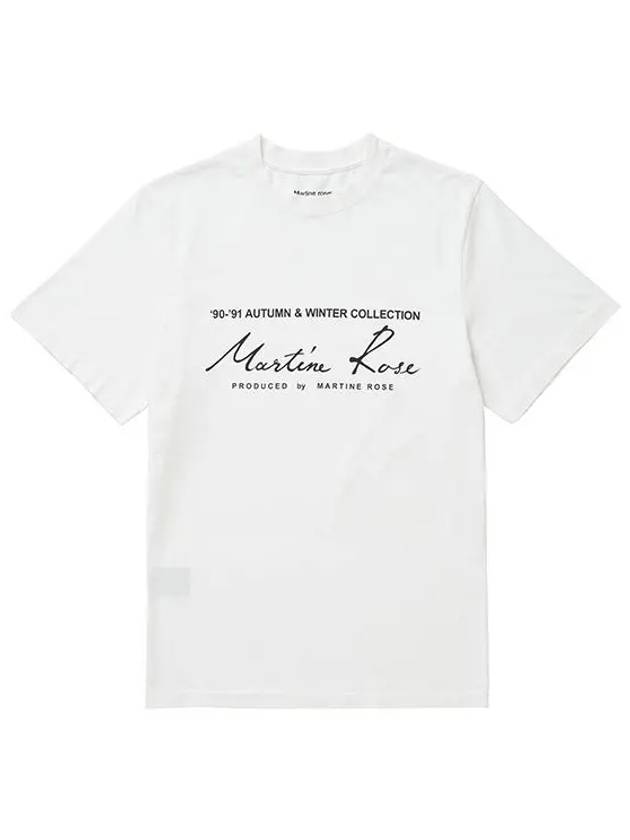 Lettering Logo Short Sleeve T-Shirt White - MARTINE ROSE - BALAAN 2