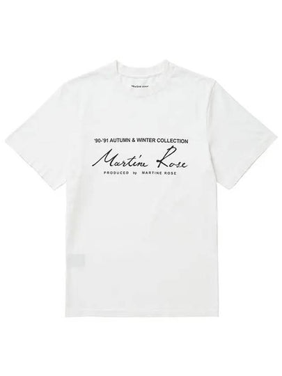 Lettering Logo Short Sleeve T-Shirt White - MARTINE ROSE - BALAAN 2