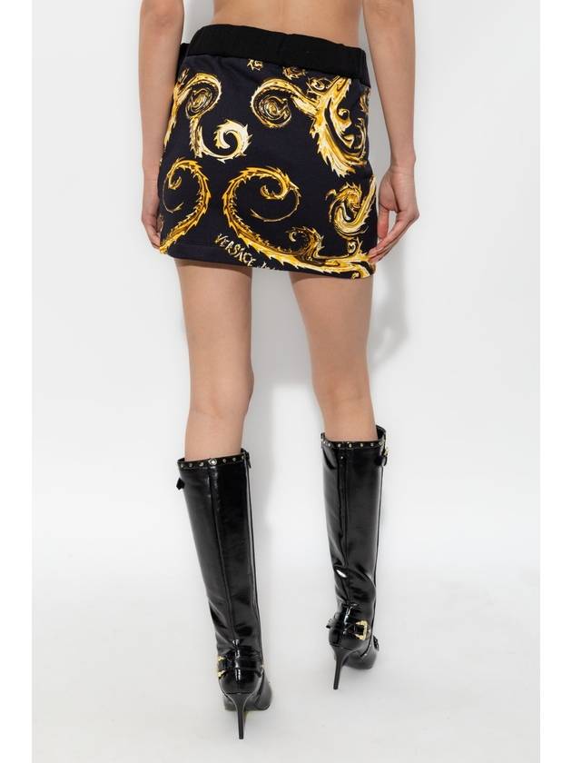 Versace Jeans Couture Skirt With Barocco Print, Women's, Black - VERSACE - BALAAN 4