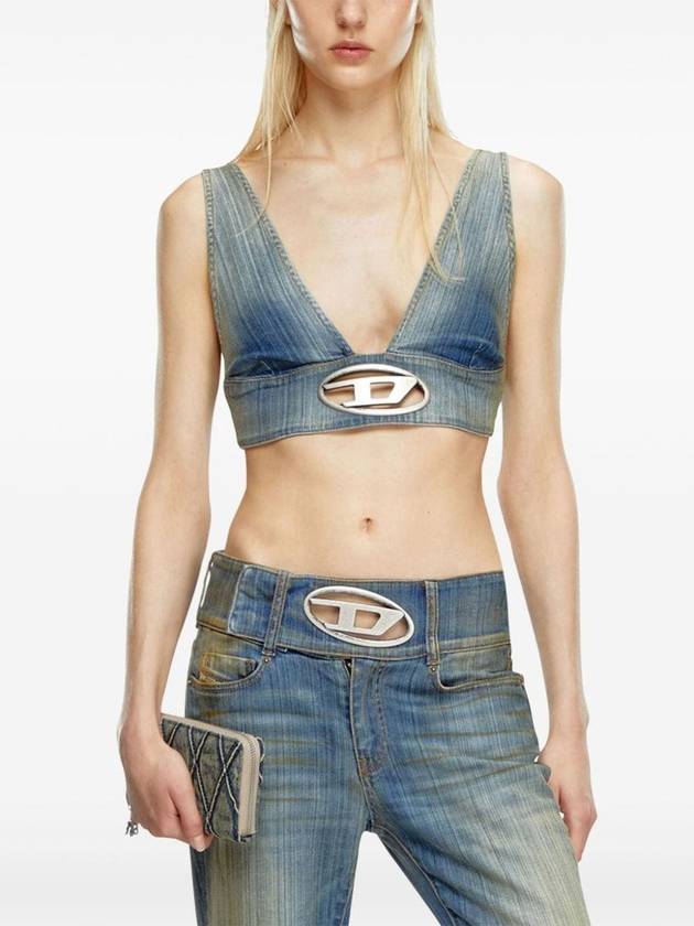 The Elly S Denim Crop Top A142920CBCX - DIESEL - BALAAN 5