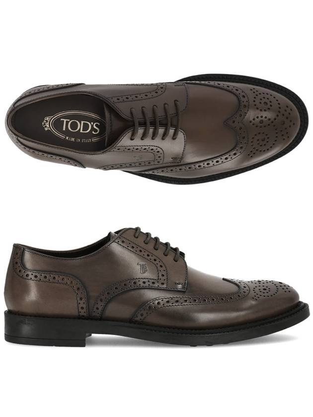 Leather Lace-Up Derby Brown - TOD'S - BALAAN.